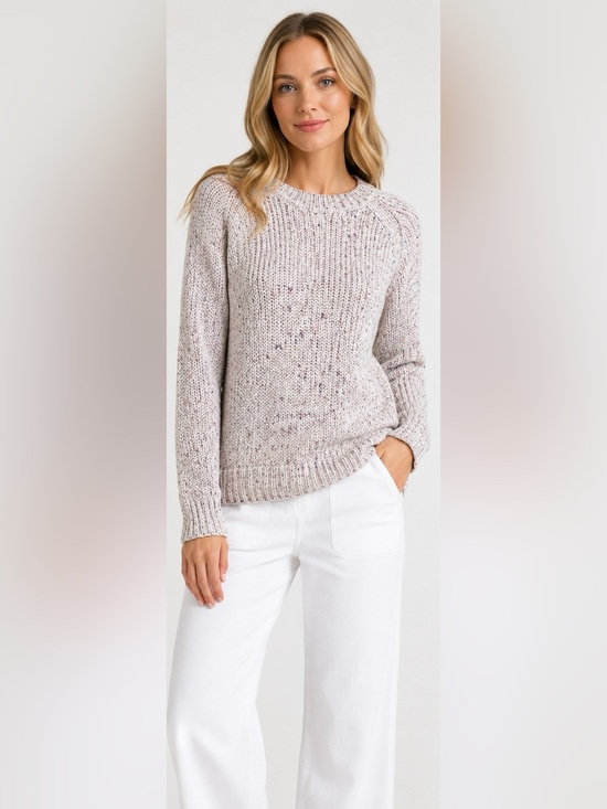 Tyler Boe Sweaters - Tyler Böe NWT Fisherman Sweater Chunky Knit Pullover White Multi Speckled | S